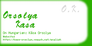 orsolya kasa business card